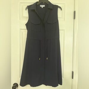Gibson Latimer sleeveless navy dress